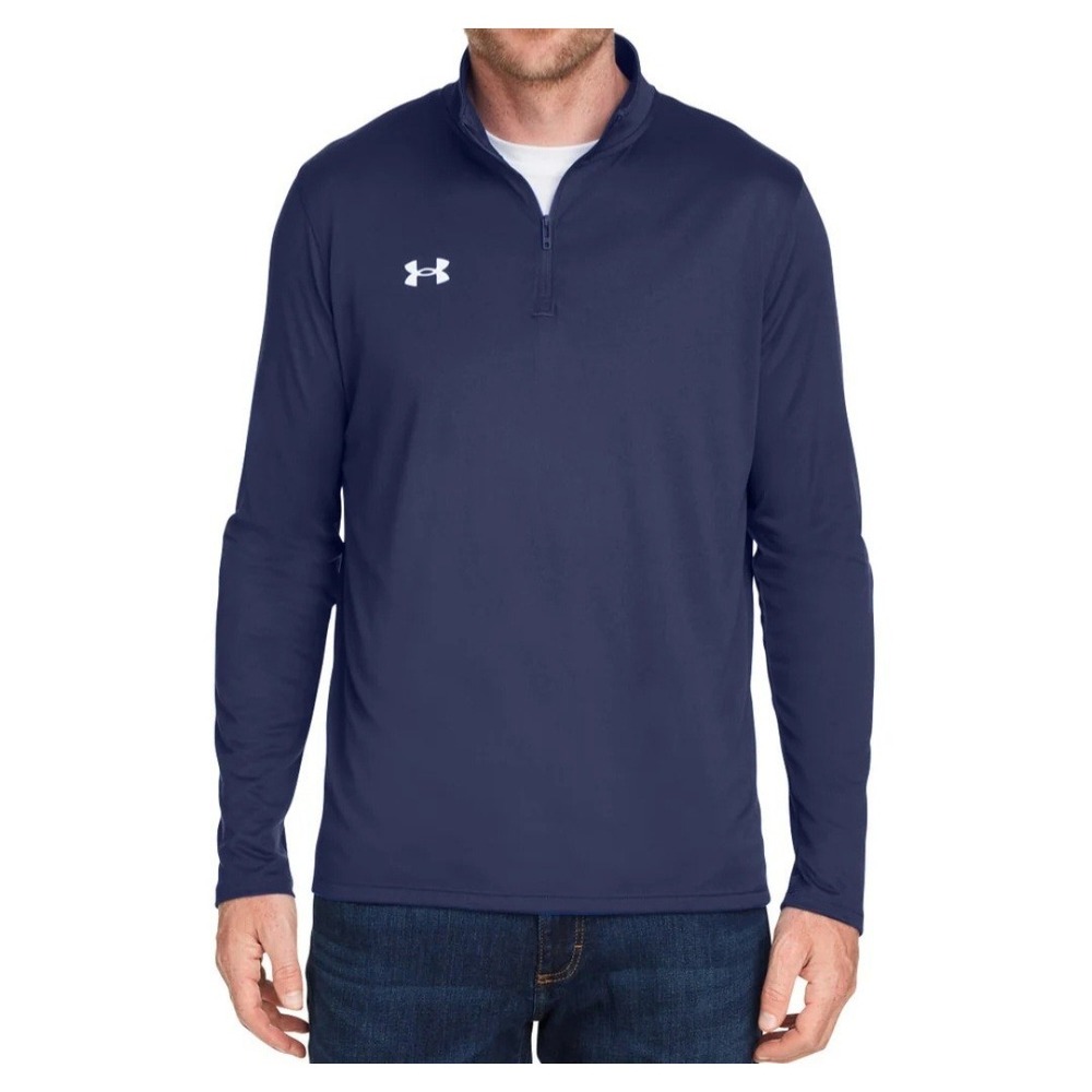 Under Armour Quarter Zip Shirt Men's XL Blue Lightweight Loose Fit Long Sleeve